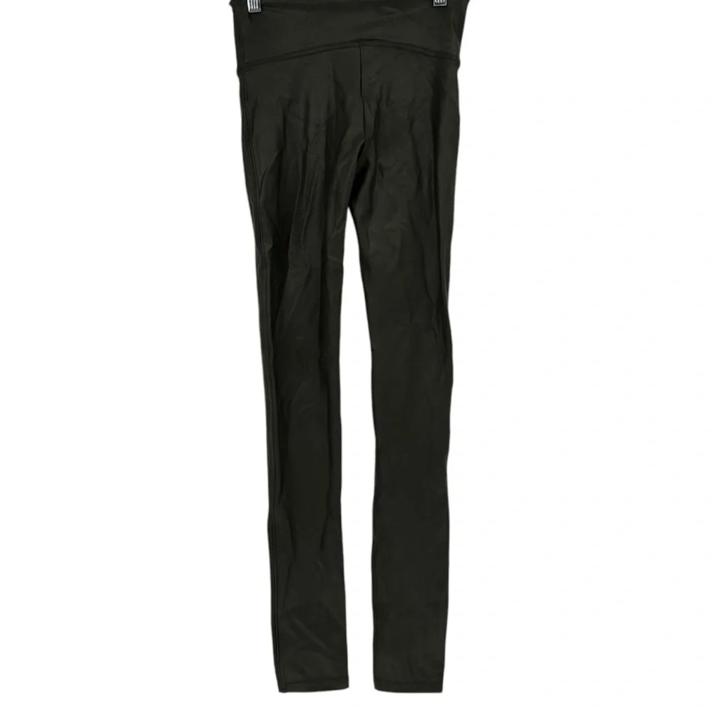 Spanx Faux Leather Leggings Olive Green Casual‎ Comfort Night Out Size Small